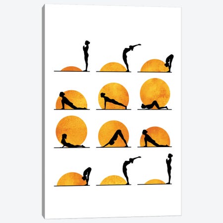 Yoga Sun Canvas Print #KUB98} by Kubistika Canvas Wall Art