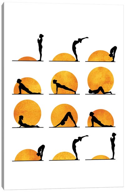 Yoga Sun Canvas Art Print - Modern Minimalist