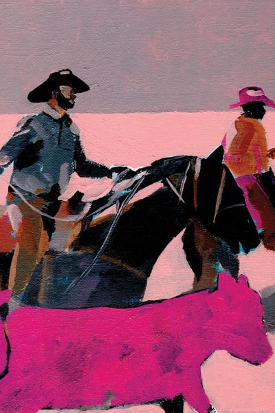 Cowboys & Cowgirls: Pink Cows by Kevin Brent Morris