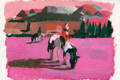 Kevin Brent Morris - Canvas Prints: Pink Fields by Kevin Brent Morris