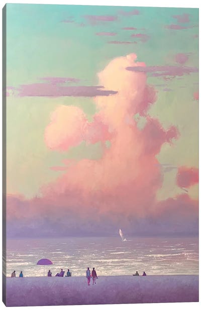 A Romantic Evening At The Sea Canvas Art Print - Andrii Kovalyk