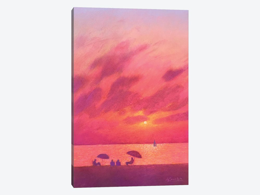 Sunset On The Sea by Andrii Kovalyk 1-piece Canvas Print