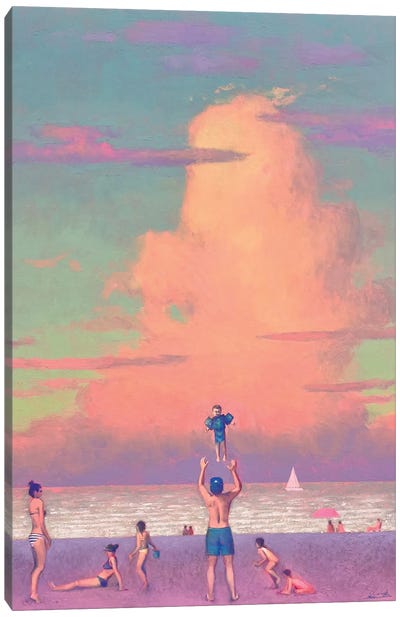 Romantic Evening Canvas Art Print - Pastels