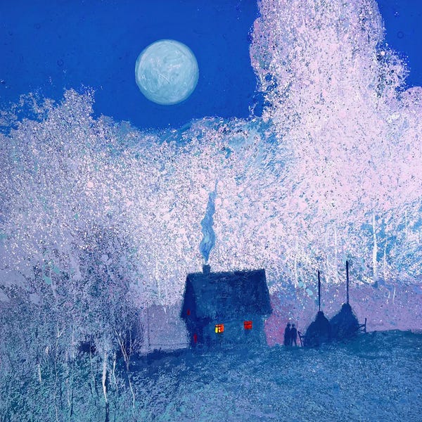 Andrii Kovalyk: Moonlit Night In The Carpathians by Andrii Kovalyk
