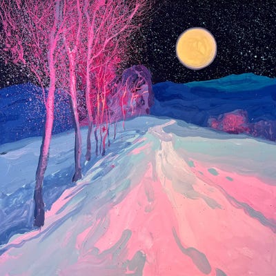 Moonlight Night Silence by Andrii Kovalyk art print