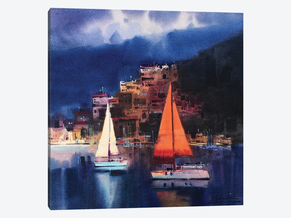 Before A Thunderstorm In Fethiye, Turkey by Andrii Kovalyk 1-piece Canvas Art Print