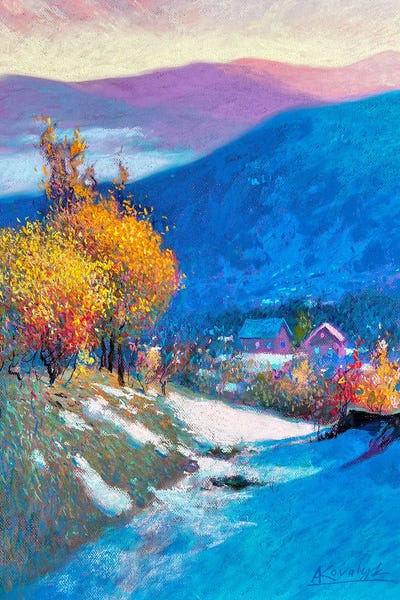 All Greens - Canvas Prints: First Snow by Andrii Kovalyk