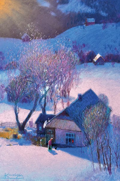 All Greens - Canvas Prints: A Winter Day In The Carpathians by Andrii Kovalyk