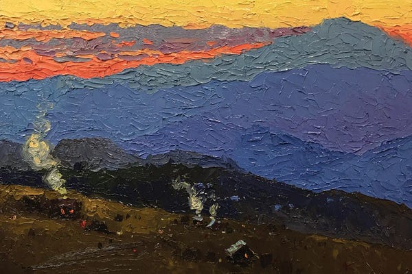 Andrii Kovalyk: Evening In Mountains by Andrii Kovalyk