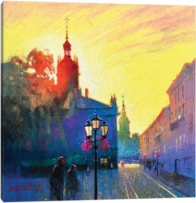 Light In Ukrainian City Of Lviv Canvas Art Print - Ukraine Art