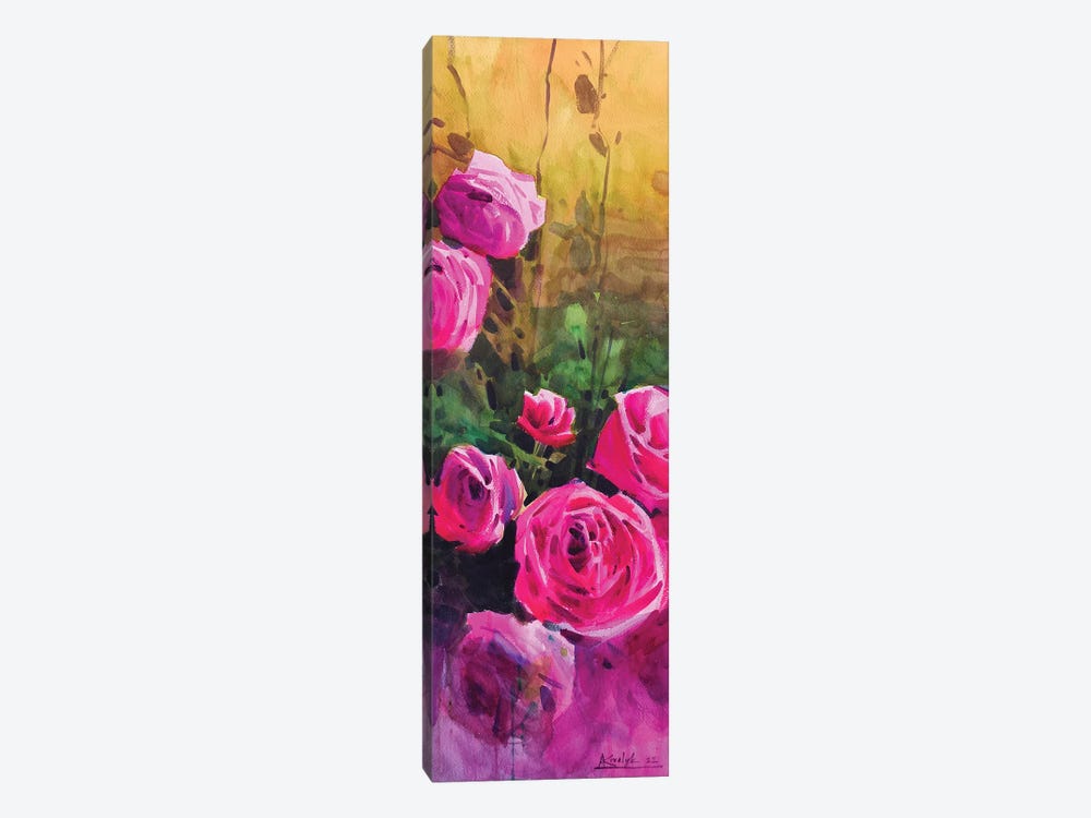 Red Roses In France Garden by Andrii Kovalyk 1-piece Canvas Wall Art