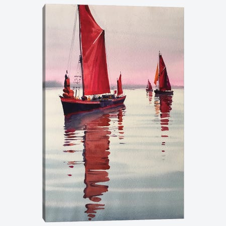 Red Sails Canvas Print #KVK30} by Andrii Kovalyk Canvas Art Print