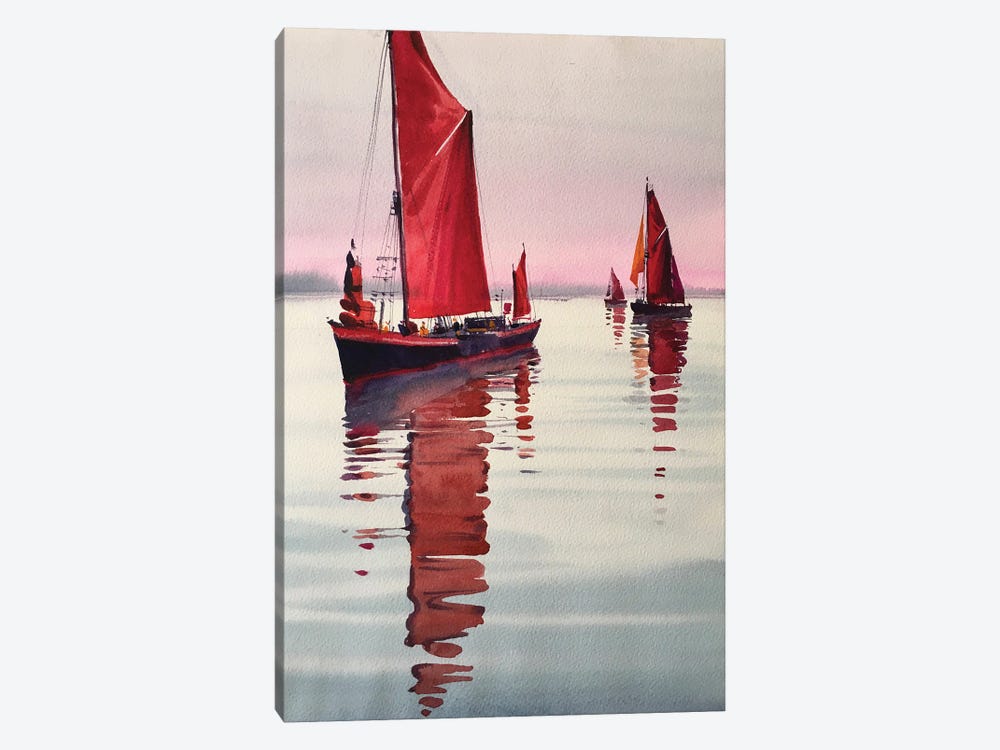 Red Sails by Andrii Kovalyk 1-piece Canvas Art