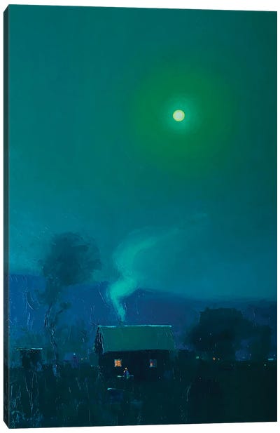 Romantic Lunar Night Canvas Art Print - Andrii Kovalyk