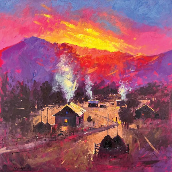 Andrii Kovalyk: Sunlight In Carpathian Mountains by Andrii Kovalyk