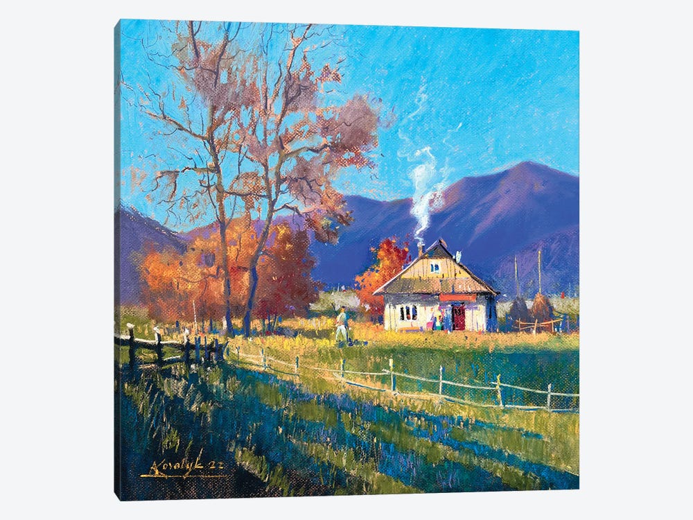 Warm Autumn Day In Carpathian Mountains by Andrii Kovalyk 1-piece Art Print
