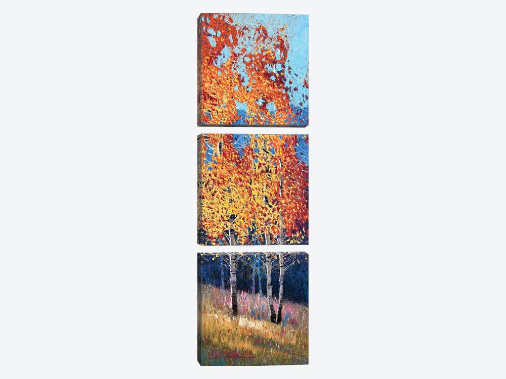 Autumn Birches by Andrii Kovalyk 3-piece Art Print