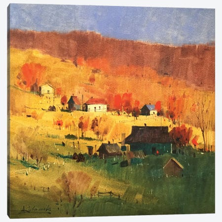 Warm Autumn Evening In Carpathians Canvas Print #KVK46} by Andrii Kovalyk Canvas Art Print