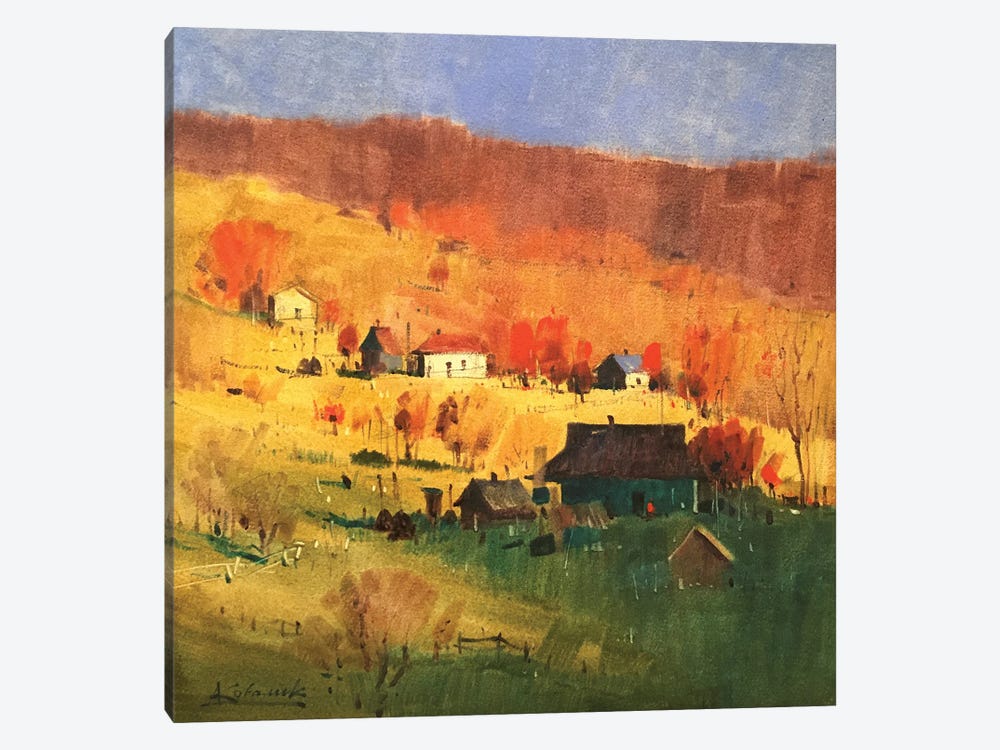 Warm Autumn Evening In Carpathians by Andrii Kovalyk 1-piece Canvas Print