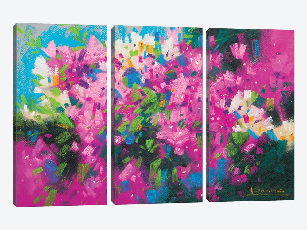 Abstract Flowers by Andrii Kovalyk 3-piece Canvas Art