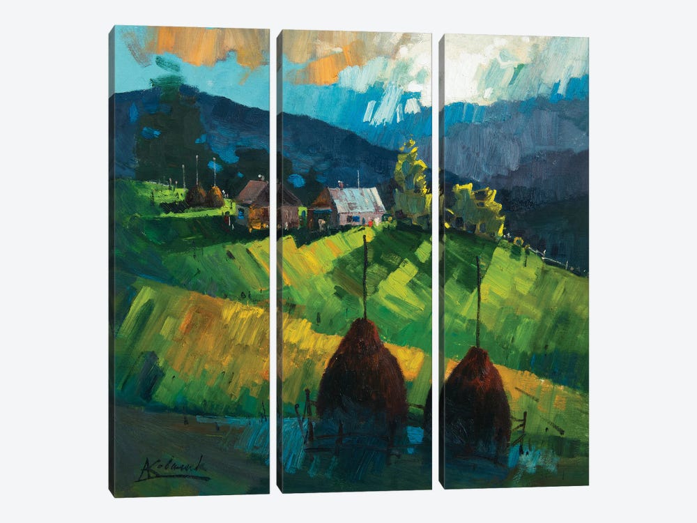 Energy Of Carpathians Mountains by Andrii Kovalyk 3-piece Art Print