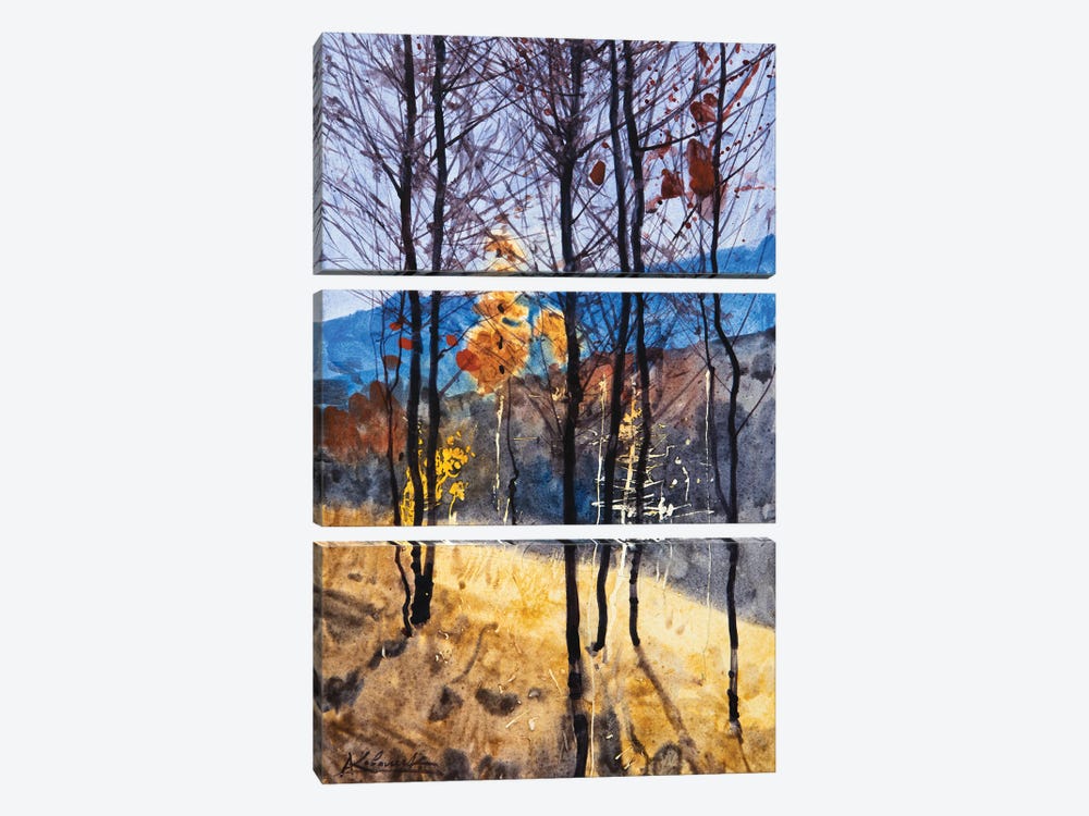 Autumn Carpathians Landscape by Andrii Kovalyk 3-piece Canvas Artwork