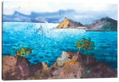 Seascape In Turkey Canvas Art Print - Andrii Kovalyk
