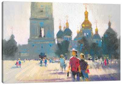 Summer Day In Kyiv Canvas Art Print - Ukraine Art