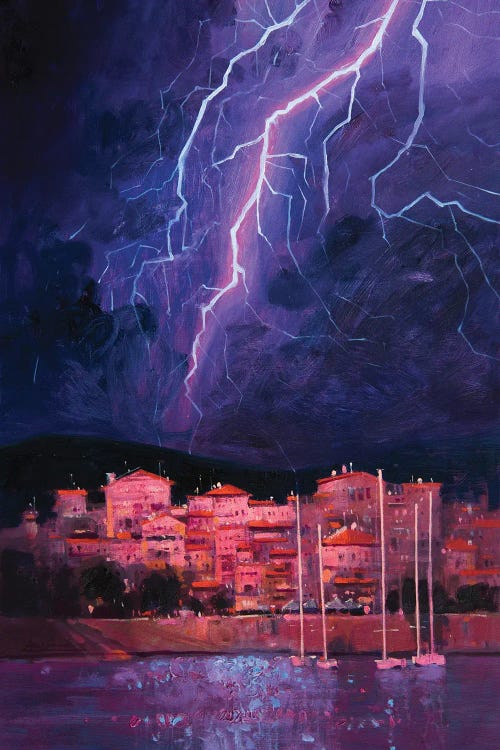 Thunderstorm In Greece