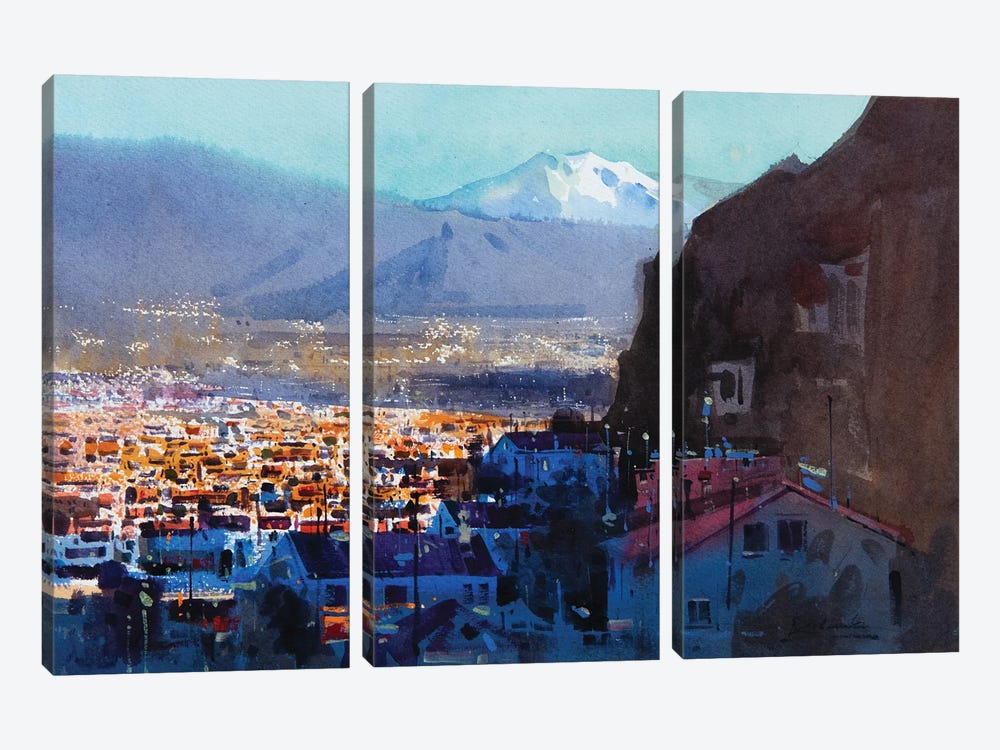 Winter In The South Of Turkey by Andrii Kovalyk 3-piece Canvas Artwork