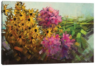 Bouquet Of Flowers Canvas Art Print - Andrii Kovalyk