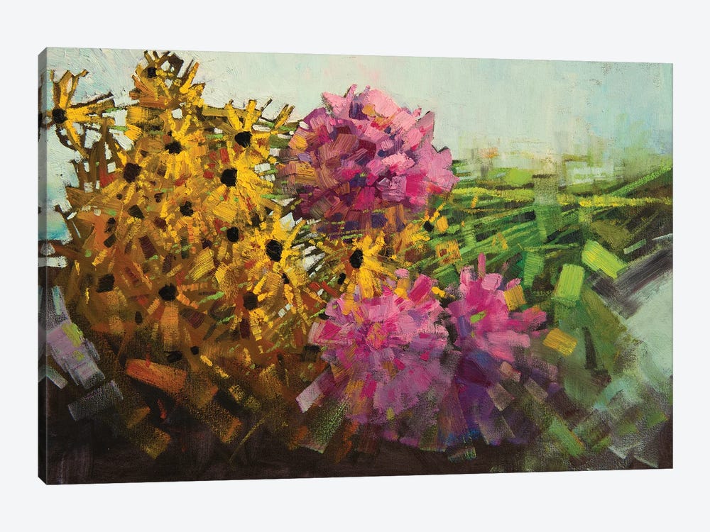 Bouquet Of Flowers by Andrii Kovalyk 1-piece Canvas Art