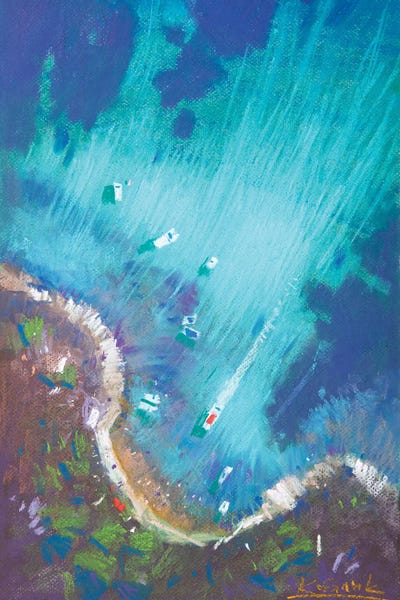 Andrii Kovalyk: Viev From Above. Beach In Greece by Andrii Kovalyk