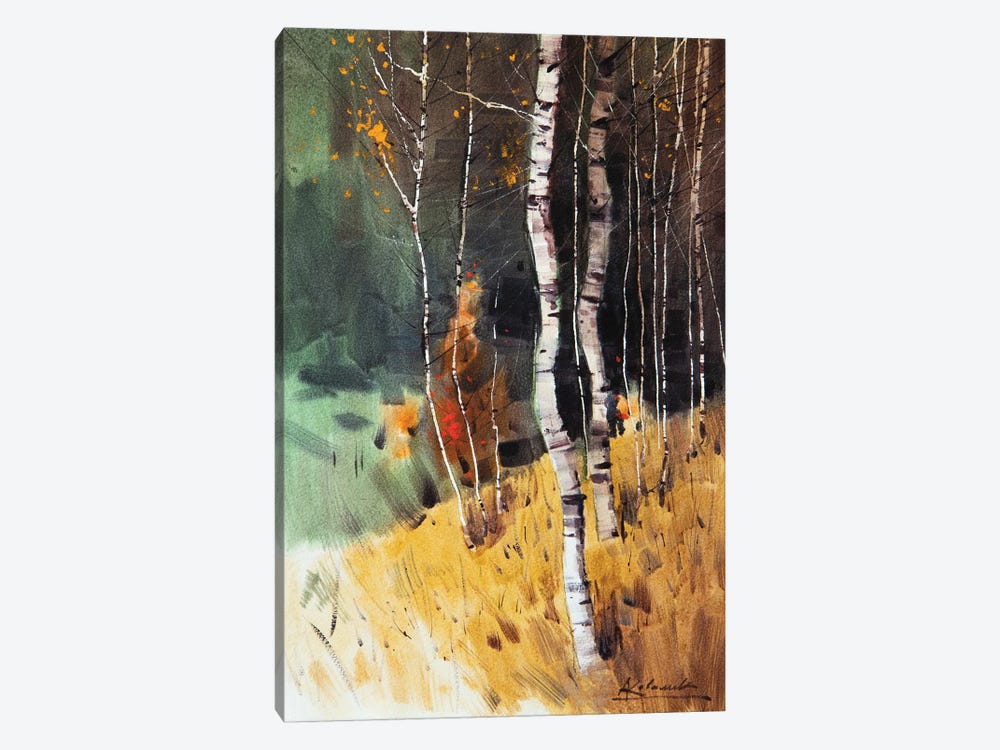 Autumn Landscape With Birches Trees by Andrii Kovalyk 1-piece Art Print