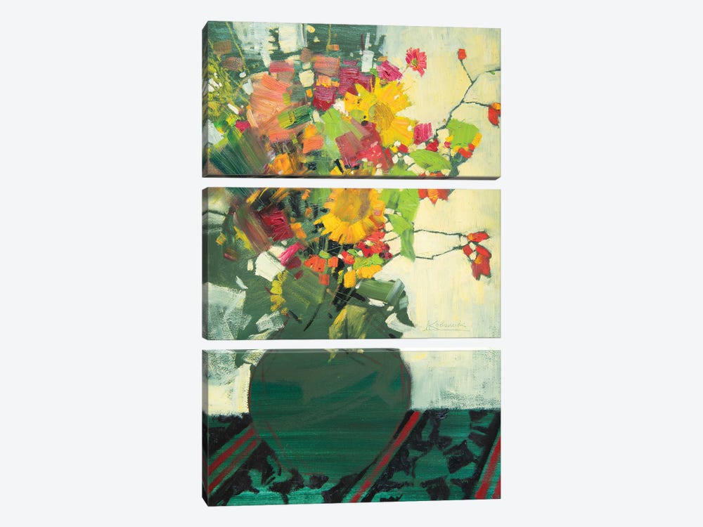 Autumn Flowers by Andrii Kovalyk 3-piece Canvas Artwork