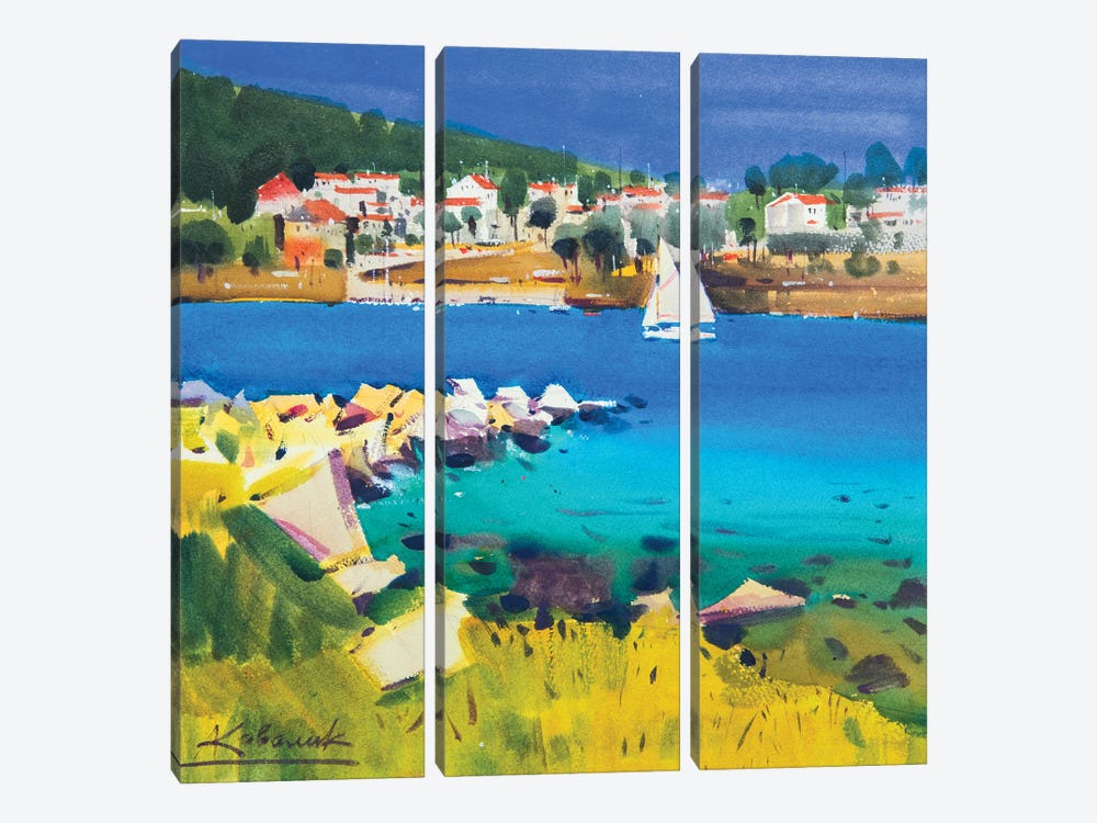 Magnificent Greece by Andrii Kovalyk 3-piece Canvas Wall Art