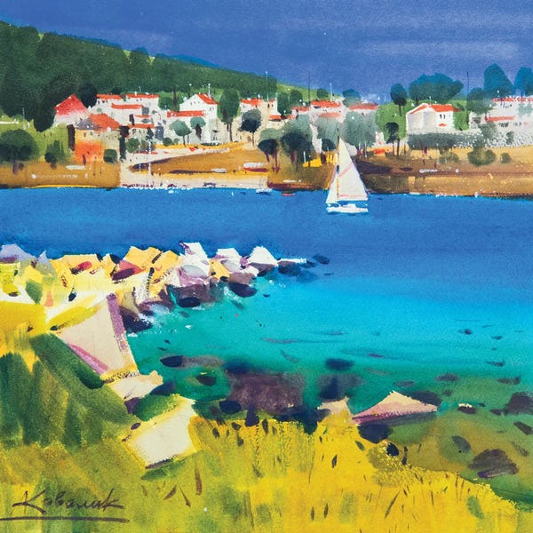 Nautical Living Room: Magnificent Greece by Andrii Kovalyk