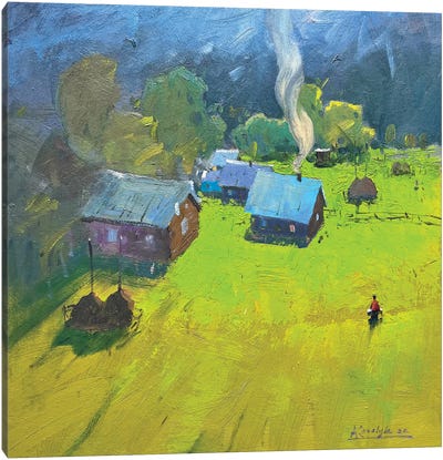 Bright Carpathian Landscape Canvas Art Print - Andrii Kovalyk