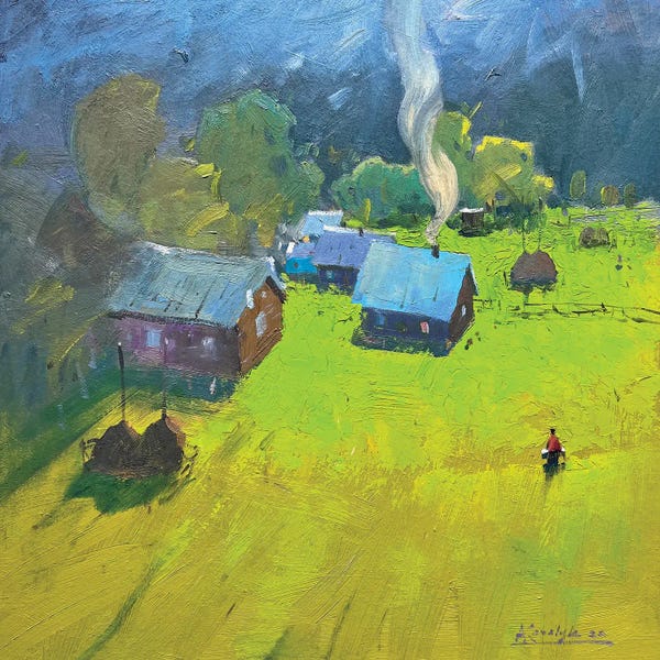 Andrii Kovalyk: Bright Carpathian Landscape by Andrii Kovalyk