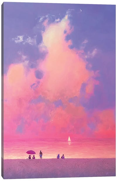 Bright Evening At Sea Canvas Art Print - Andrii Kovalyk