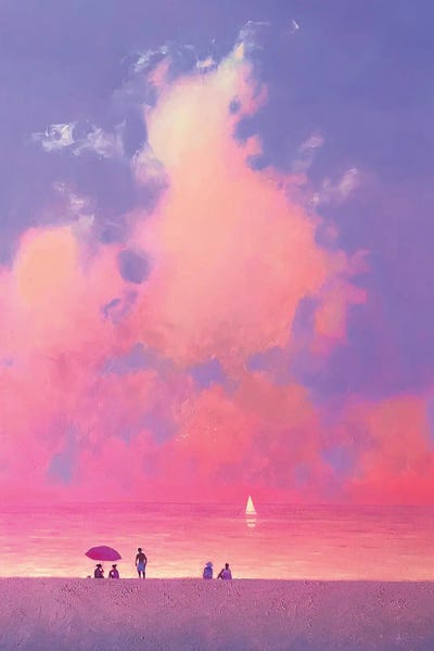 Andrii Kovalyk: Bright Evening At Sea by Andrii Kovalyk