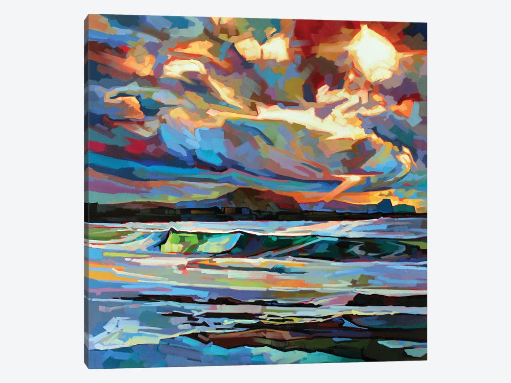 Main Beach, Bundoran, Storm Brendan by Kevin Lowery 1-piece Art Print