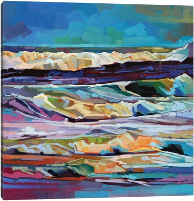 Main Beach, Bundoran, Storm Ciara Ii Canvas Art Print - Kevin Lowery