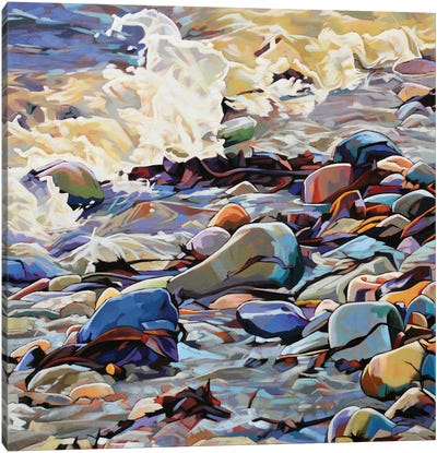 Pebbles At Cregg II Canvas Art Print - Kevin Lowery