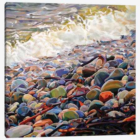 Pebbles At Cregg Canvas Print #KVL19} by Kevin Lowery Canvas Art