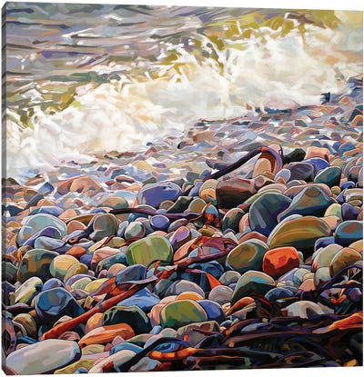 Pebbles At Cregg Canvas Art Print - Ocean Treasures