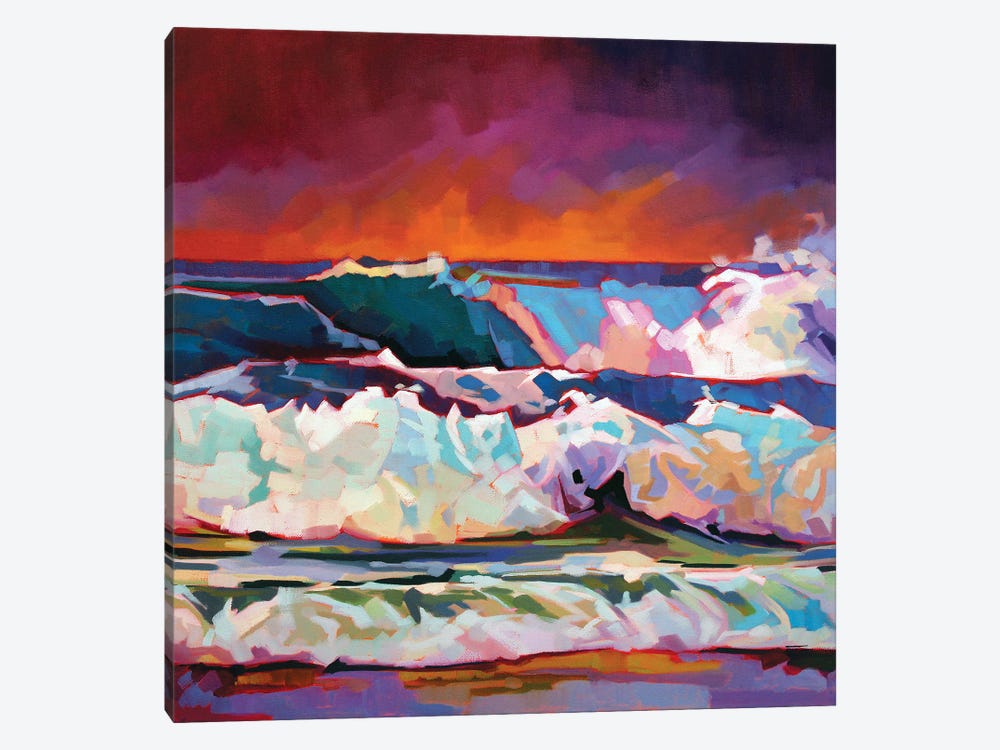 Red Sky At Fanore by Kevin Lowery 1-piece Canvas Print