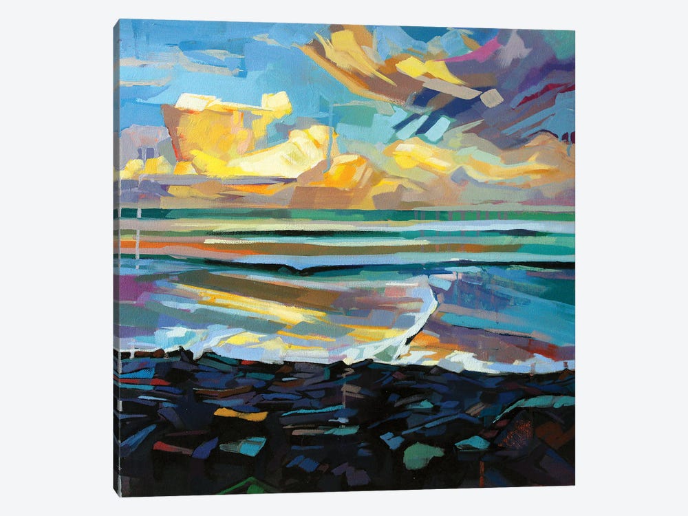 Streedagh Beach, Storm Fionn by Kevin Lowery 1-piece Canvas Art