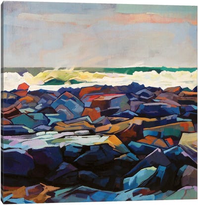 Tullaghan Shoreline, Storm Emma Canvas Art Print - Kevin Lowery
