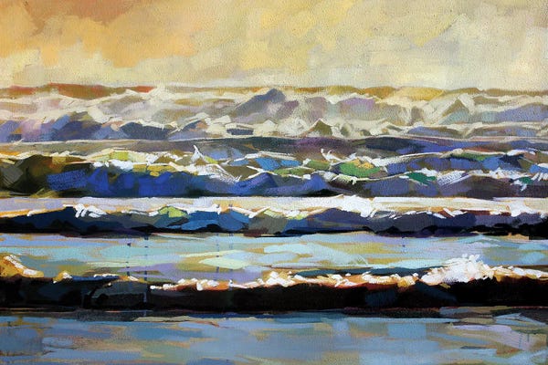 Kevin Lowery: Whitewater At Rossnowlagh Beach by Kevin Lowery